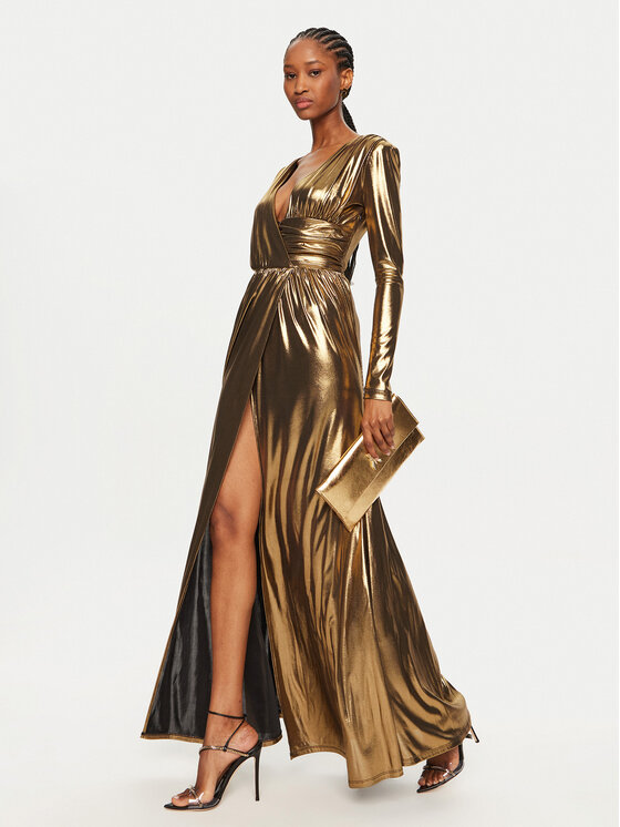 Silvian Heach Silvian Heach Φόρεμα βραδινό GPA24205VE Χρυσό Slim Fit