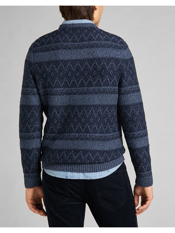 Lee Lee Maglione CREW SEAS KNIT Blu Regular Fit