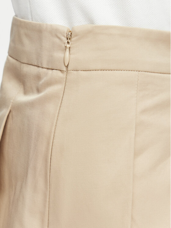 Guess Guess Plisovaná sukňa W6YD14 W2940 Béžová Regular Fit