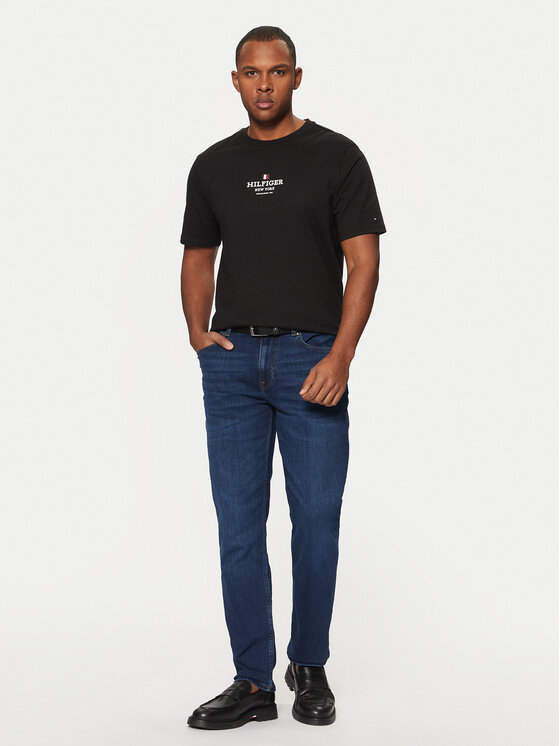 Tommy Hilfiger Tommy Hilfiger Póló MW0MW38980 Fekete Regular Fit