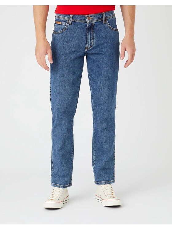 Jeansy Wrangler, Rozmiar W35/L30, Niebieskie, TEXAS