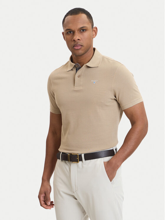 Barbour Barbour Polo marškinėliai Tartan MML0012ST39 Smėlio Tailored Fit