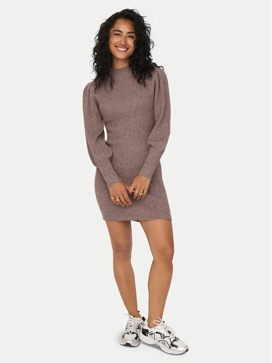 ONLY ONLY Strickkleid Katia 15232502 Braun Comfort Fit