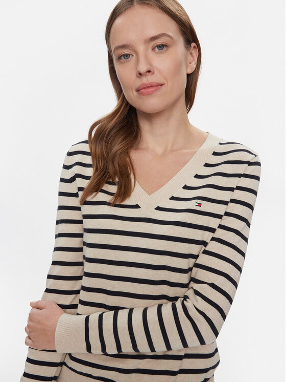 Tommy Hilfiger Tommy Hilfiger Kampsun WW0WW40098 Beež Regular Fit