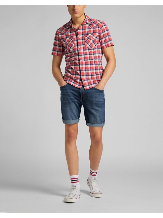 Lee Lee Camicia SS WESTERN Blu Regular Fit