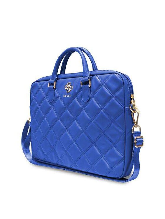 Torba na laptopa Guess, Niebieska, Quilted 4G