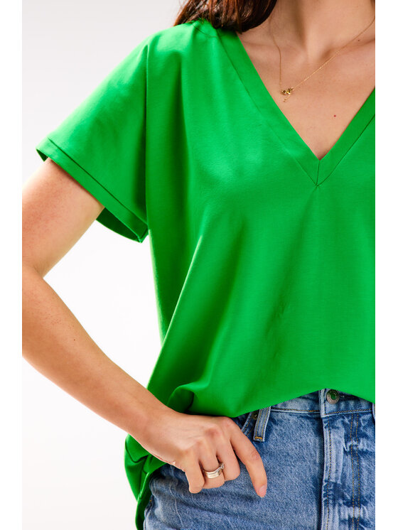 Infinite You Infinite You Bluzka M267 Zielony Basic Fit