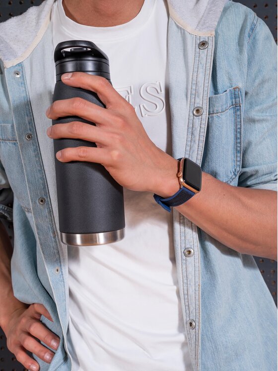Guess Guess Curea de înlocuire pentru Apple Watch CS3003S3 Bleumarin