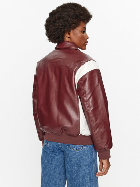 Tommy Jeans Tommy Jeans Giacca in similpelle Grunge DW0DW16588 Rosso Regular Fit