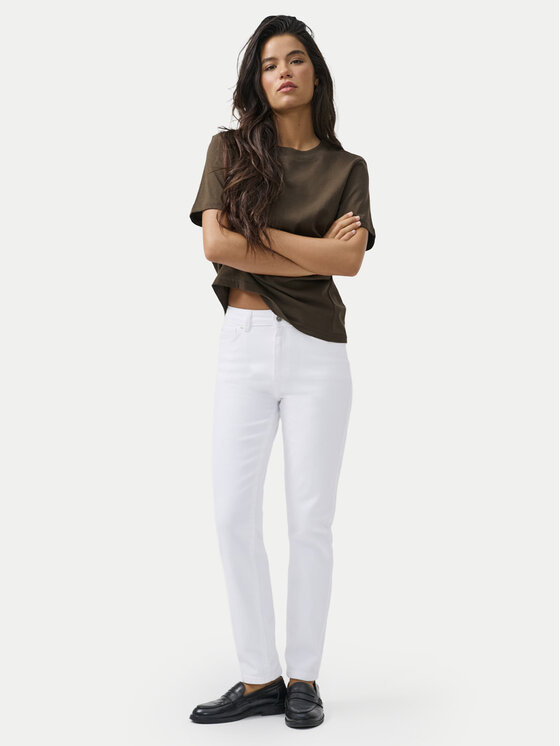 ONLY ONLY Blugi Emily 15292435 Alb Straight Fit