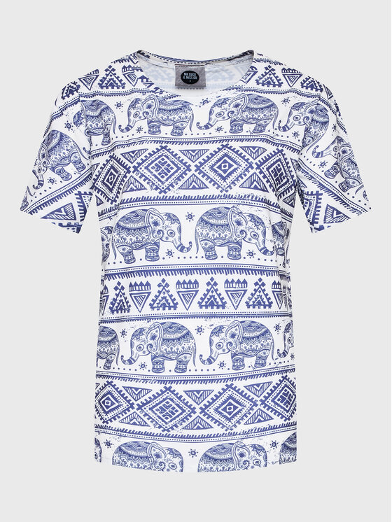 T-shirt Unisex Elephants Pattern Multicolore