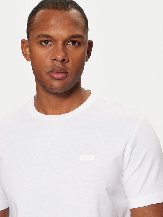 Calvin Klein Calvin Klein T-krekls Smooth Cotton T-Shirt K10K112229 Balts Regular Fit