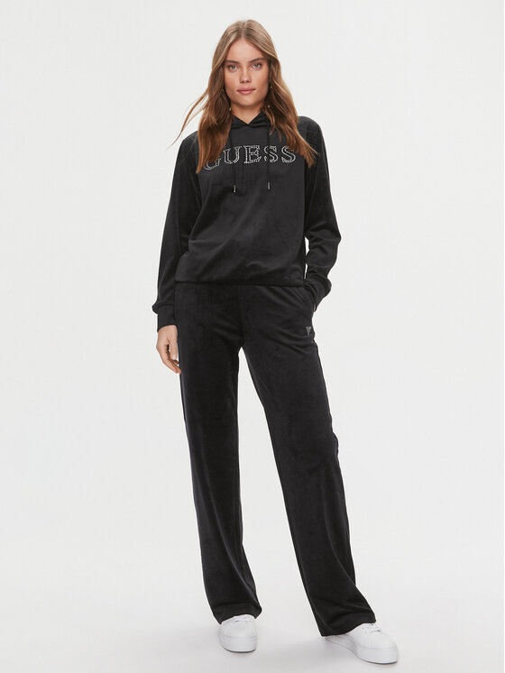 Guess Guess Μπλούζα Couture V4RQ25 KBXI2 Μαύρο Regular Fit