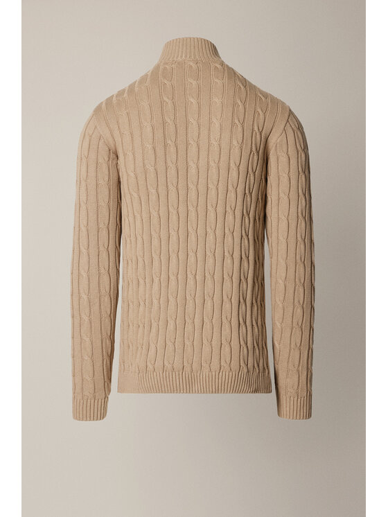 Lancerto Lancerto Sweter Cutter SW073225000039 Beżowy Regular Fit