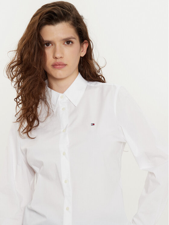 Tommy Hilfiger Tommy Hilfiger Πουκάμισο WW0WW43577 Λευκό Regular Fit