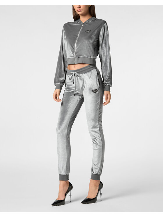 PHILIPP PLEIN PHILIPP PLEIN Joggers kalhoty 9541 Šedá Regular Fit