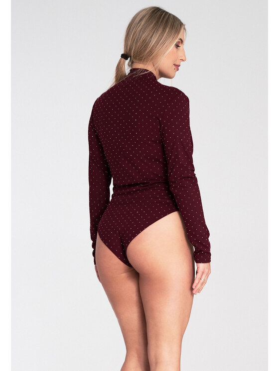 FIGL FIGL Body M1080 Bordowy Classic Fit