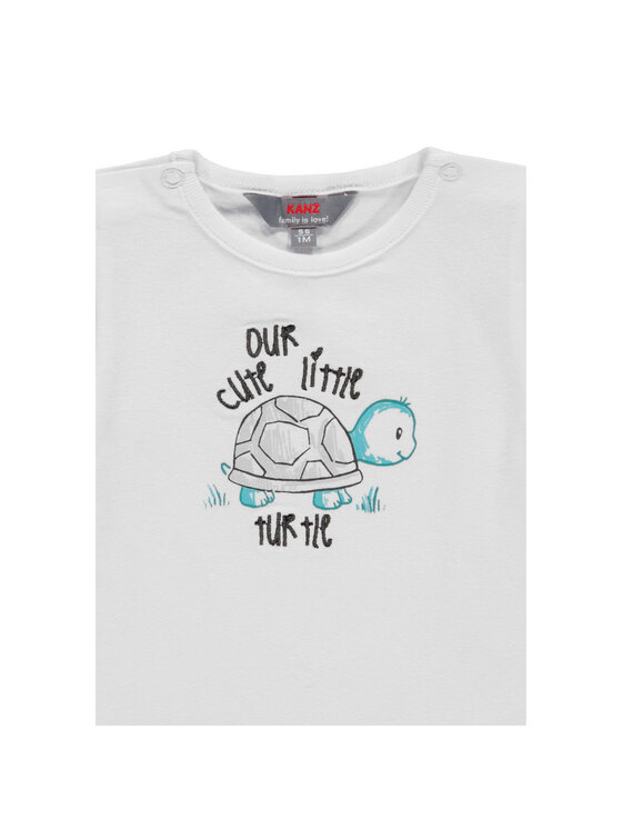 Kanz Kanz T-Shirt 1916641-1000 Biały Basic Fit