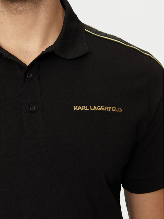 KARL LAGERFELD KARL LAGERFELD Поло 745461 551235 Чорний Regular Fit