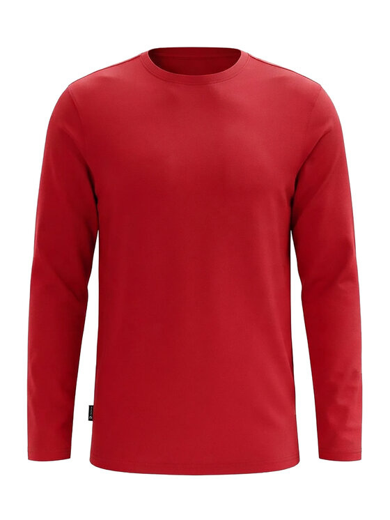 Ombre Ombre Longsleeve L173 Czerwony Regular Fit