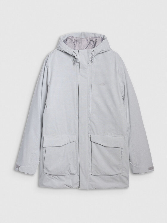 4F 4F Parka URBAN COMMUTER Szary jasny Regular Fit