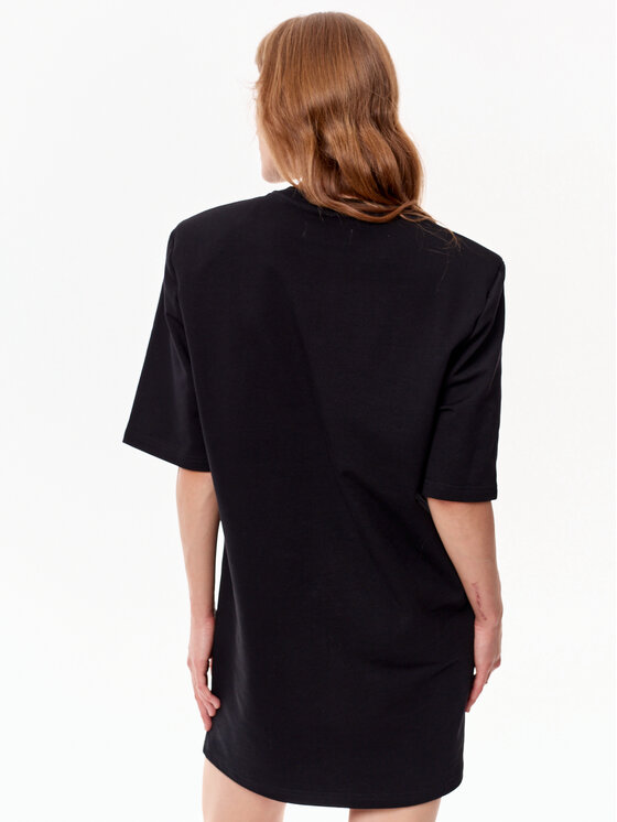 MANDRAGORA MANDRAGORA Vestito di maglia Raya Nero Straight Fit