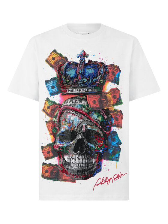 PHILIPP PLEIN PHILIPP PLEIN Tričko 31099 Biela Regular Fit