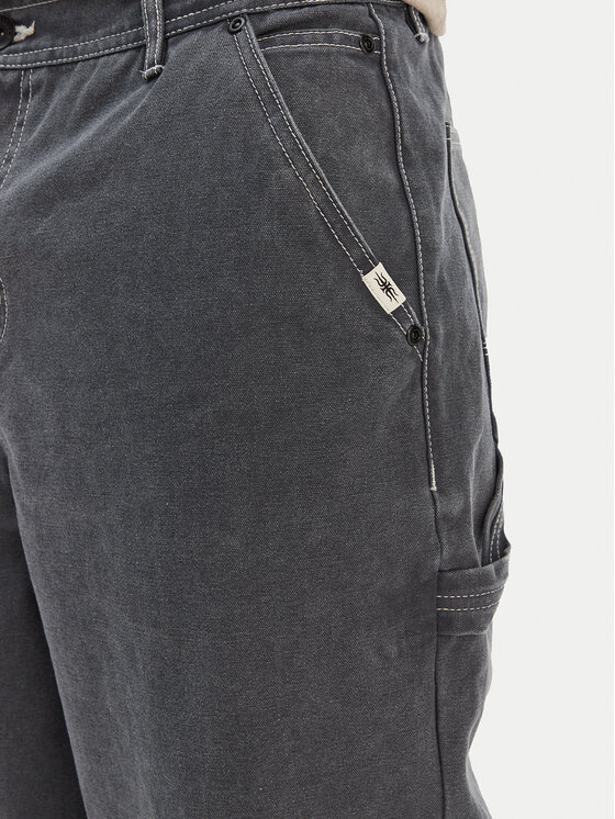 Quiksilver Quiksilver Jeansy Mercury Straight Out EQYNP03325 Szary Wide Leg