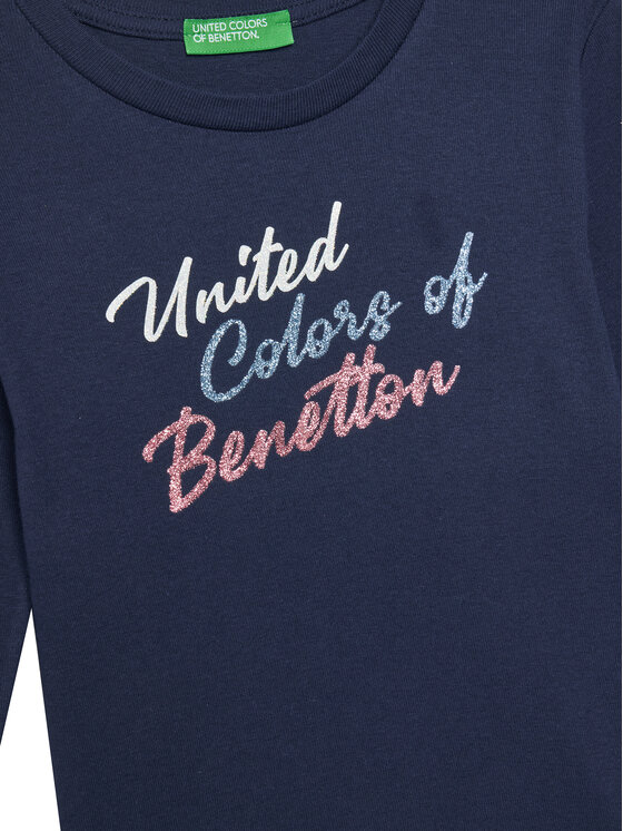 United Colors Of Benetton United Colors Of Benetton Blúz 3I9WC10MY Sötétkék Regular Fit