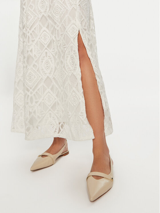 YAS YAS Kokteiļkleita Fia 26035637 Écru Regular Fit