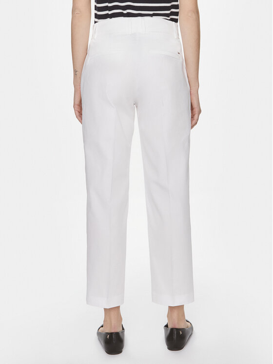 Tommy Hilfiger Tommy Hilfiger Chinosy WW0WW40504 Biały Straight Fit