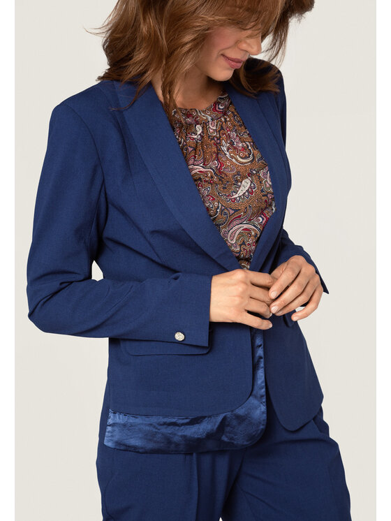 QUIOSQUE QUIOSQUE Sako 1023011 ANGE JACKET Tmavomodrá Regular Fit