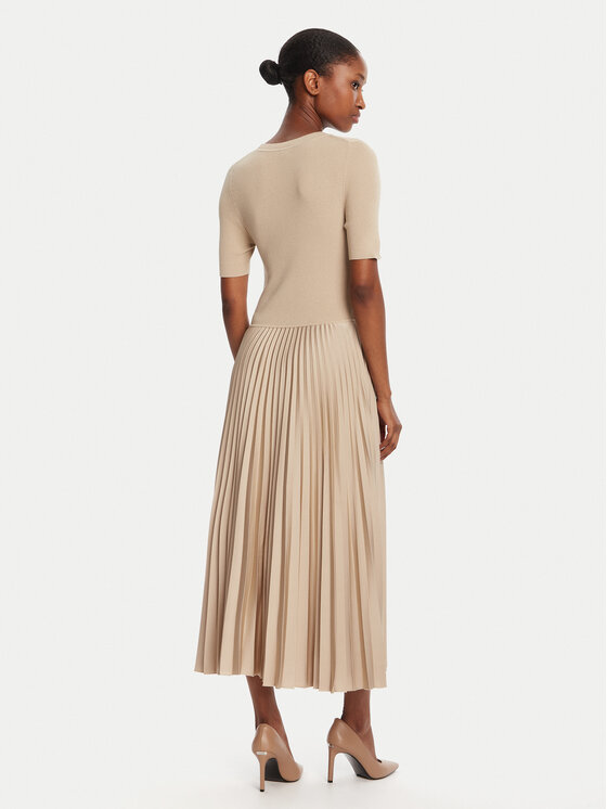 BOSS BOSS Rochie de zi Fadridi 50535658 Bej Regular Fit