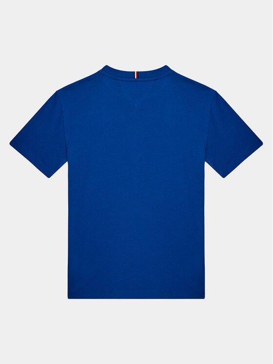 Tommy Hilfiger Tommy Hilfiger T-krekls Mesh Varsity Tee S/S KB0KB08683 Zils Regular Fit