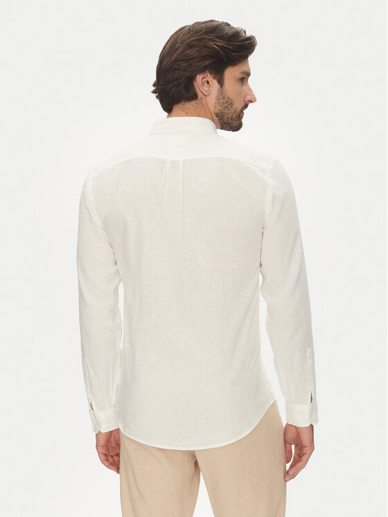 Lindbergh Lindbergh Košile 30-203344B Bílá Relaxed Fit