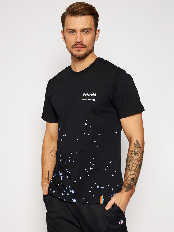 Local Heroes Local Heroes T-shirt Spray Polaroid LHPLT0015 Crna Regular Fit
