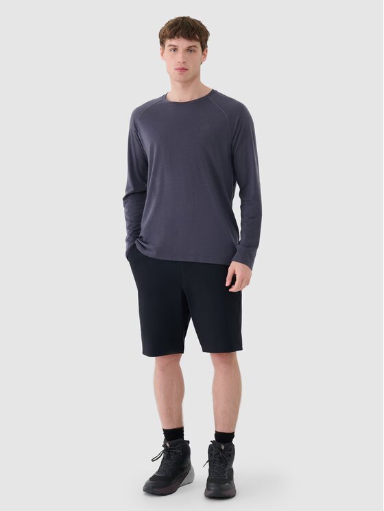 4F 4F Šortky 4FWSS25TFSHM0877-20S Čierna Regular Fit