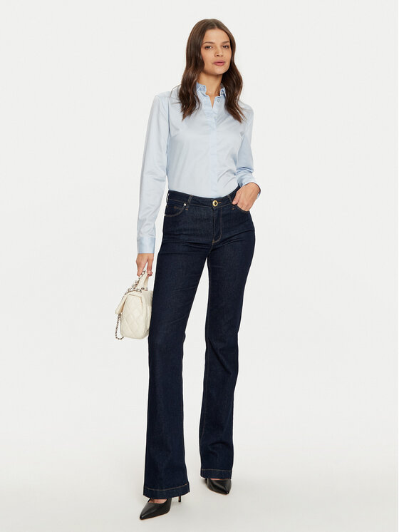Guess Guess Marškiniai W5RH31 WAF10 Žydra Regular Fit