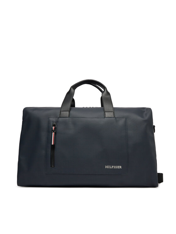 Tommy Hilfiger Pārnēsajamā soma Th Pique Duffle AM0AM11779 Tumši zils