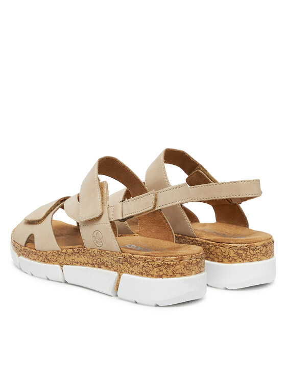 Rieker Rieker Sandały V2366-60 Beżowy