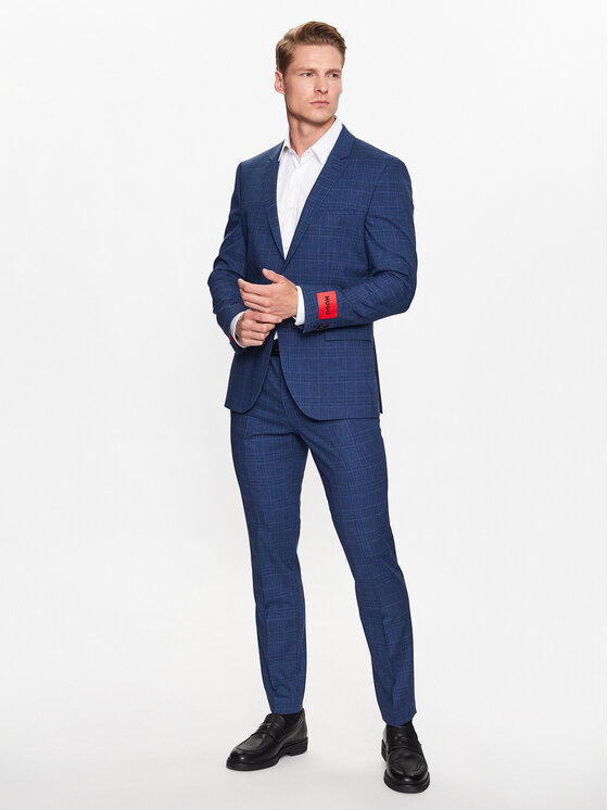 HUGO Hugo Abito completo Arti 50490975 Blu scuro Extra Slim Fit