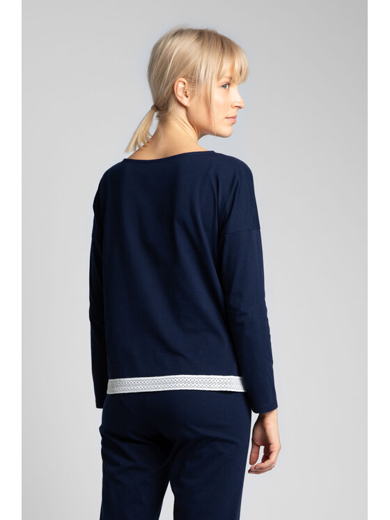 LaLupa LaLupa Piżama LA142 Granatowy Comfort Fit
