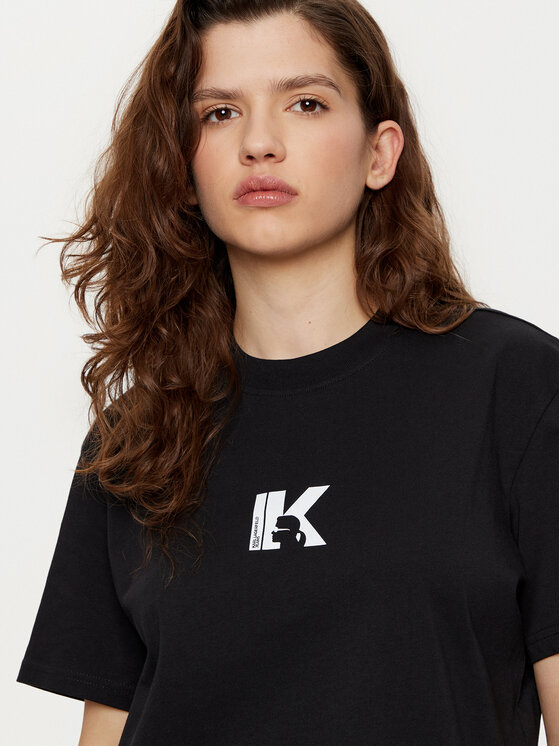 Karl Lagerfeld Jeans Karl Lagerfeld Jeans Тишърт A1W17031 Черен Regular Fit