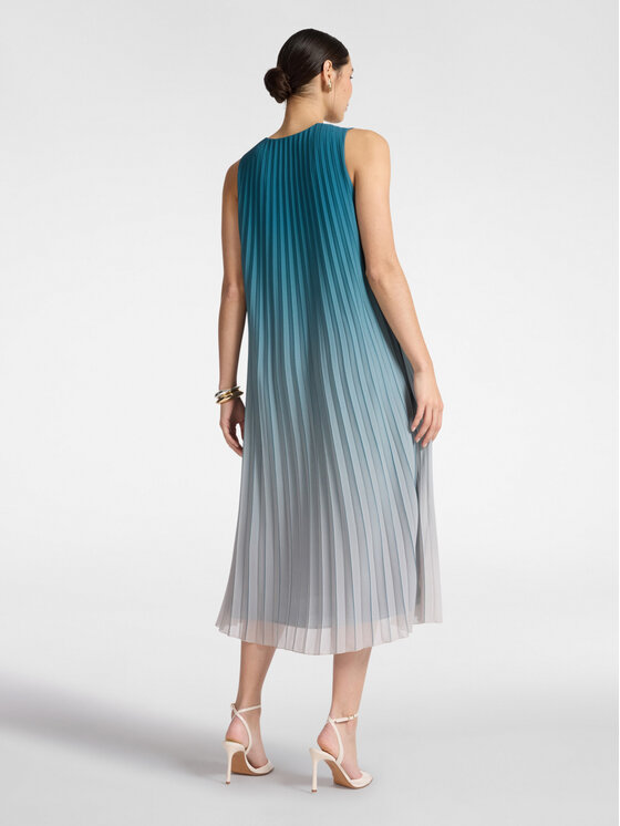 Elena Mirò Elena Mirò Sukienka wieczorowa 7458P000266N015 Turkusowy A-Line Fit