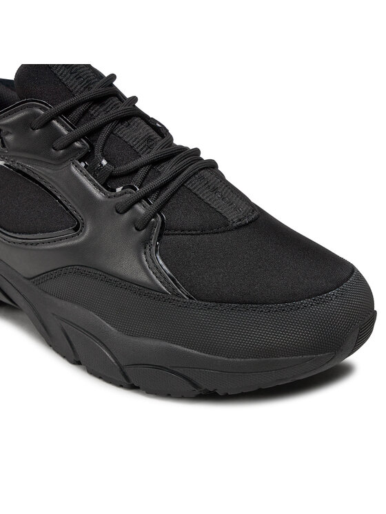 Calvin Klein Jeans Calvin Klein Jeans Snīkeri Retro Tennis Low Lace Mix Mg Mtr YW0YW01497 Melns