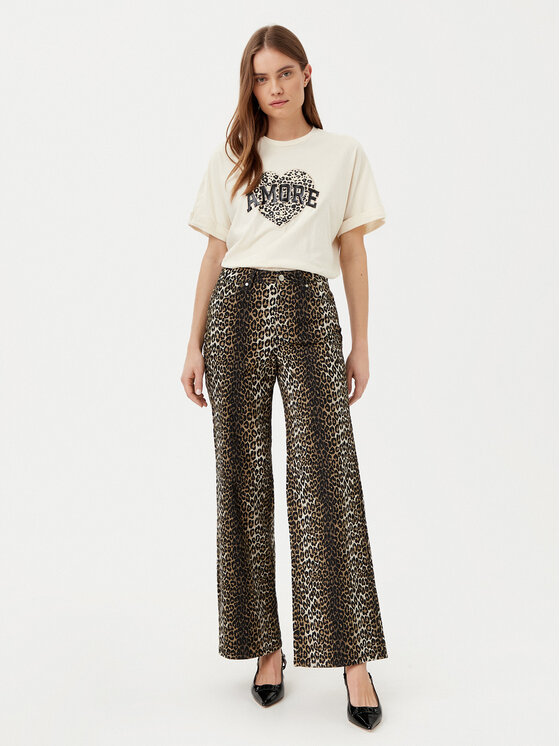 ONLY ONLY Spodnie palazzo Madison 15340798 Brązowy Regular Fit