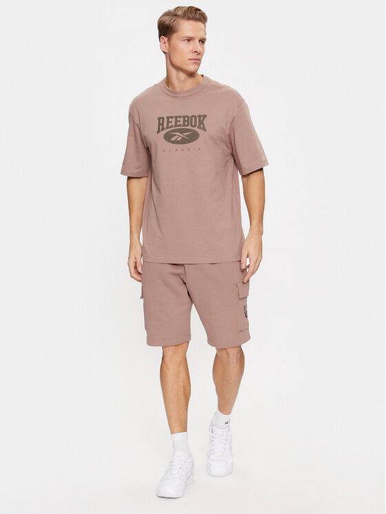 Reebok Reebok T-särk Archive Essentials IL8792 Beež Regular Fit