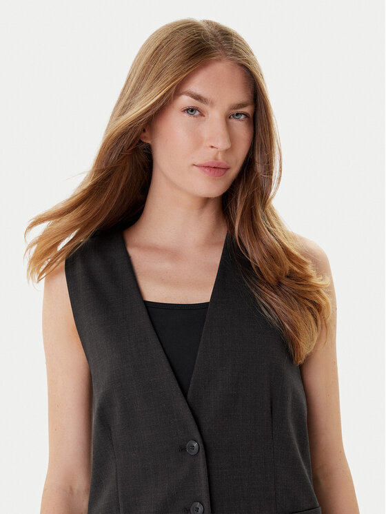 MAX&Co. MAX&Co. Obleková vesta Colour 2526156022200 Hnědá Regular Fit