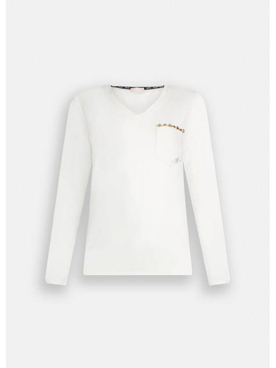Liu Jo Liu Jo Longsleeve TF5170JS00310103 Bianco Regular Fit