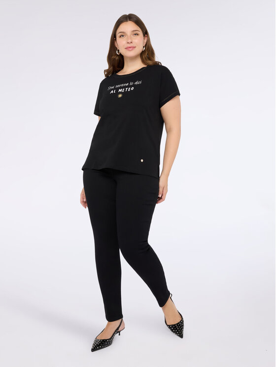 Fiorella Rubino Fiorella Rubino T-shirt G211L008516N033 Nero Regular Fit